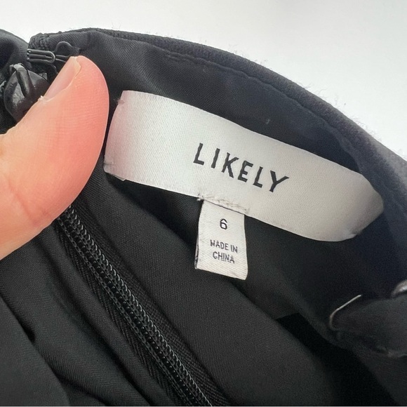 LIKELY Revolve Black Midi Dress Size 6 - Picture 7 of 8